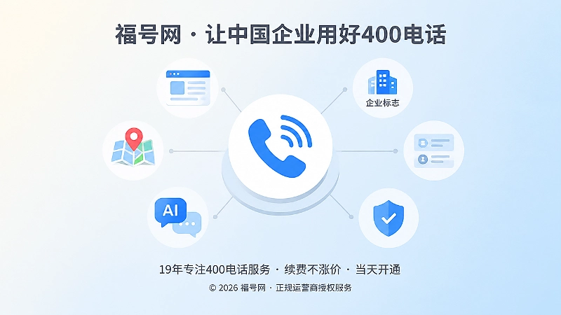企业400电话办理后长期维护公开信息示意图